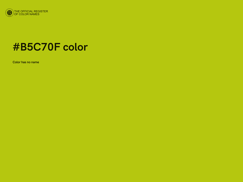 #B5C70F color image