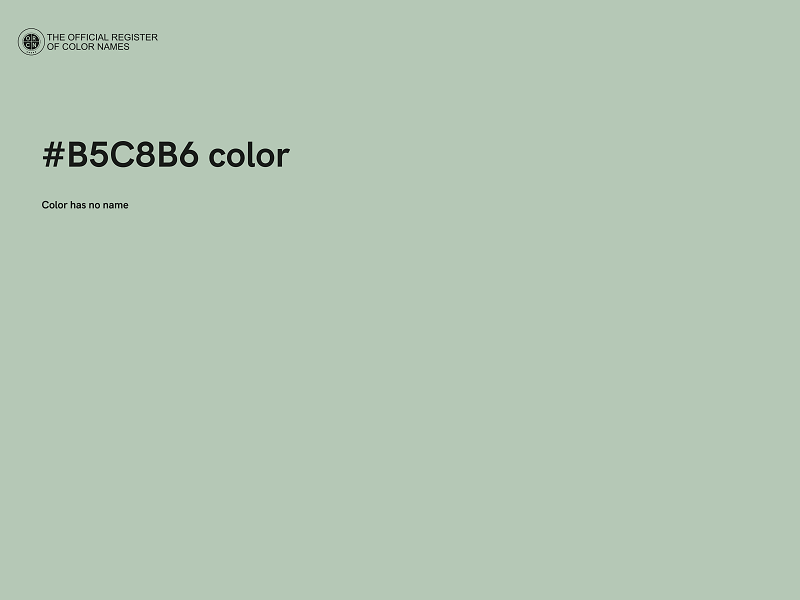 #B5C8B6 color image