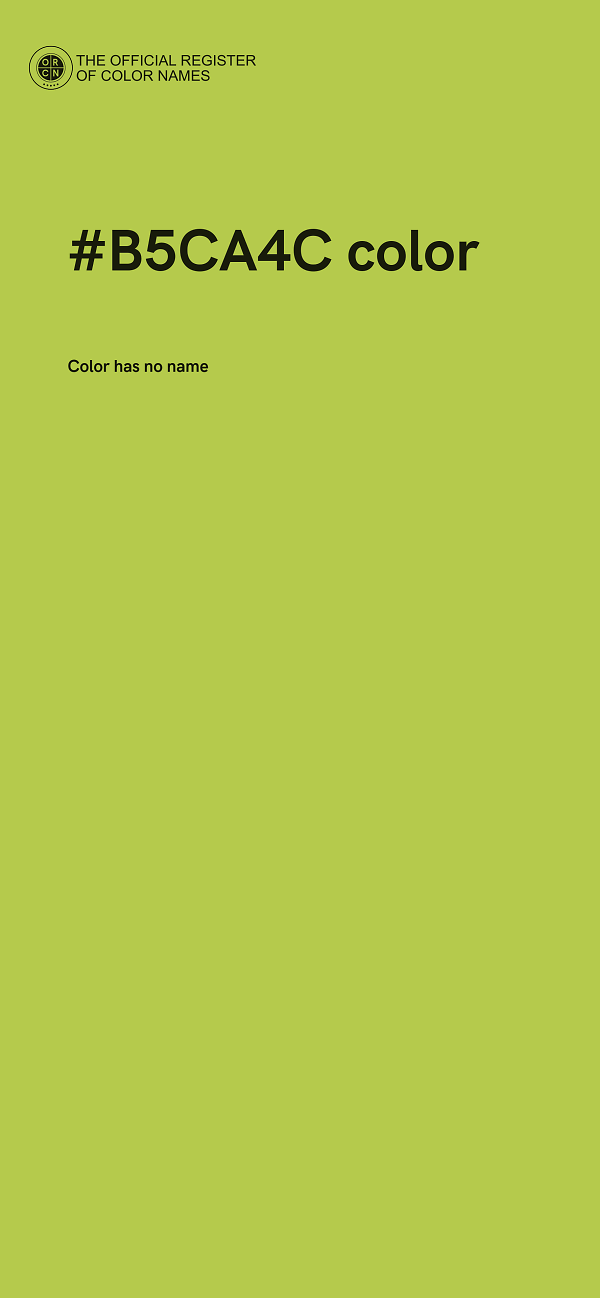 #B5CA4C color image