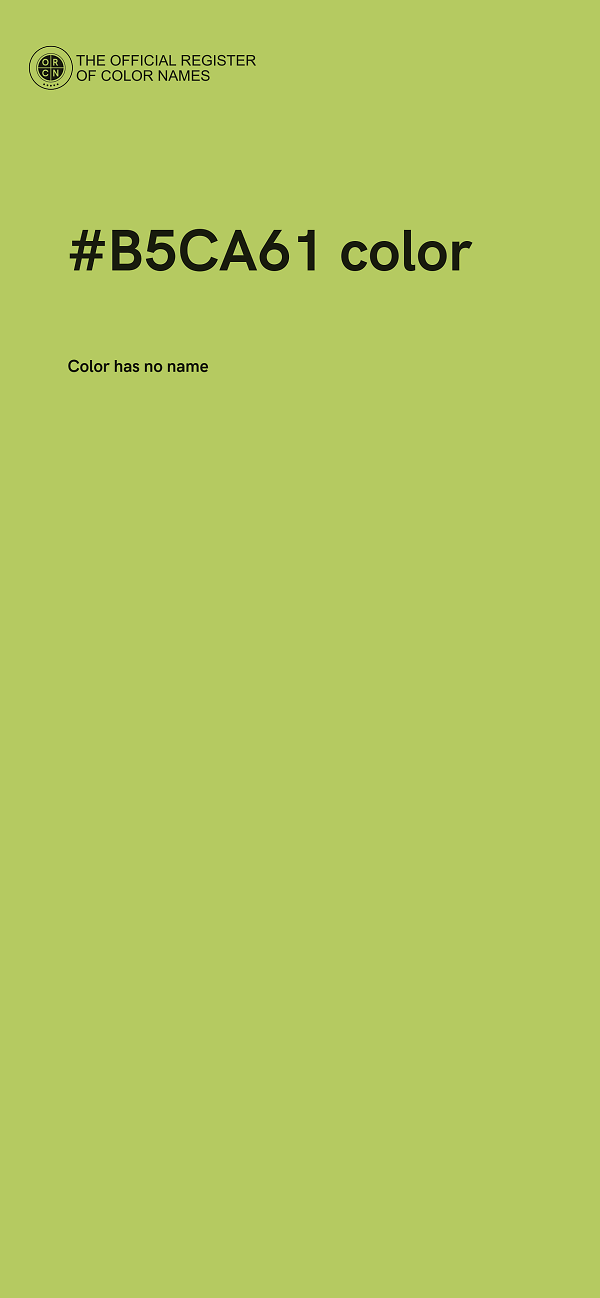 #B5CA61 color image