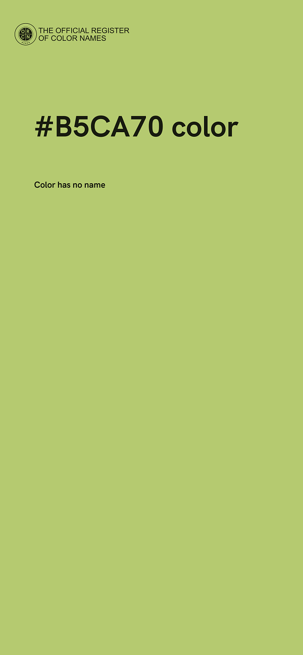 #B5CA70 color image