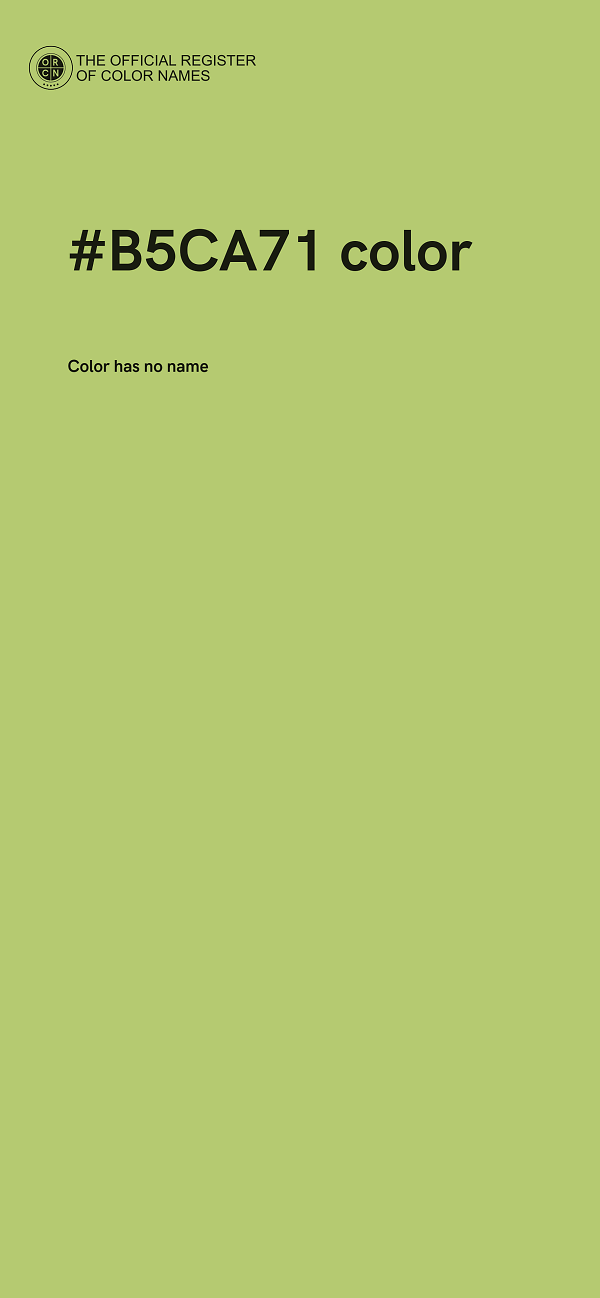 #B5CA71 color image