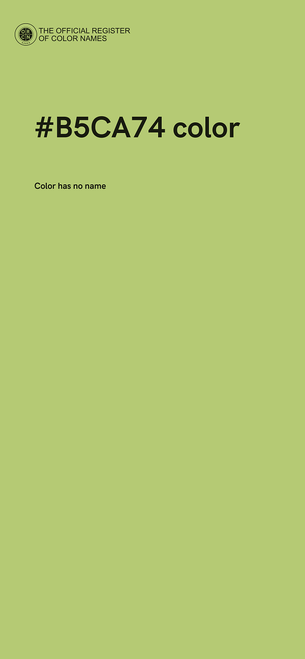 #B5CA74 color image