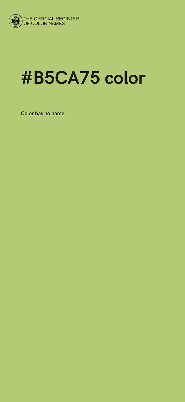 #B5CA75 color image
