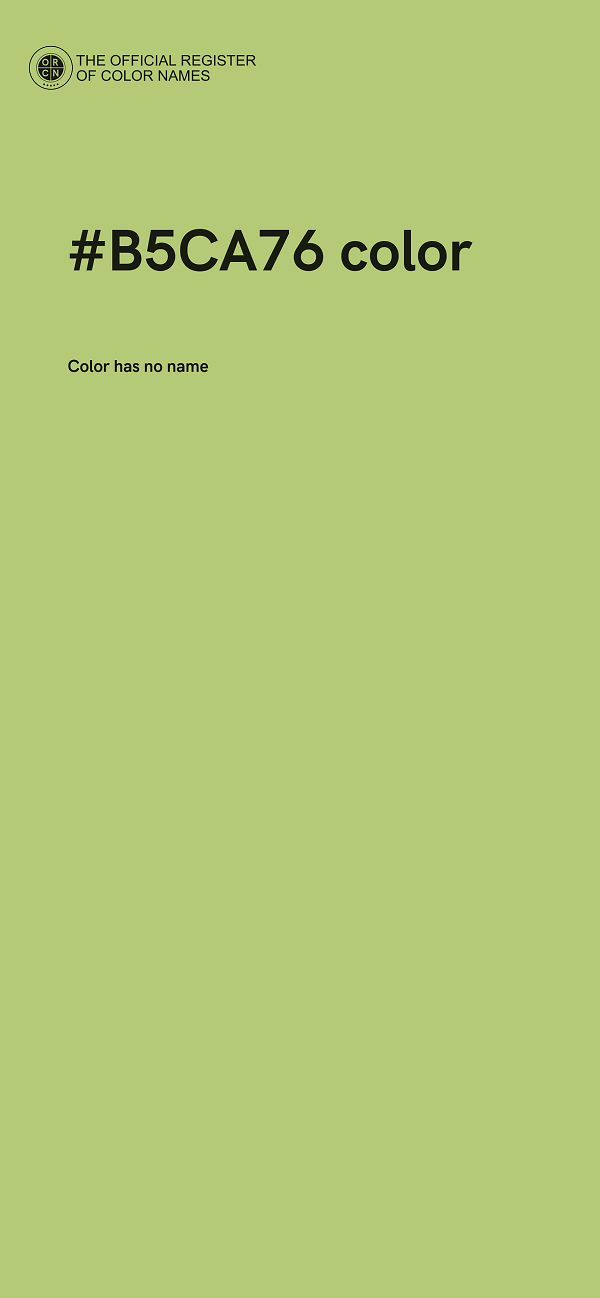 #B5CA76 color image