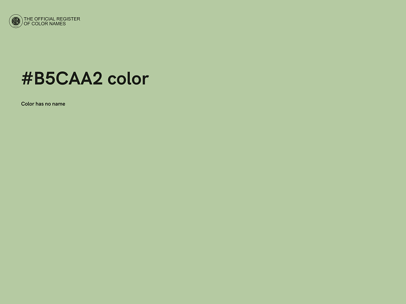 #B5CAA2 color image