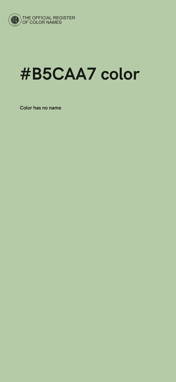 #B5CAA7 color image