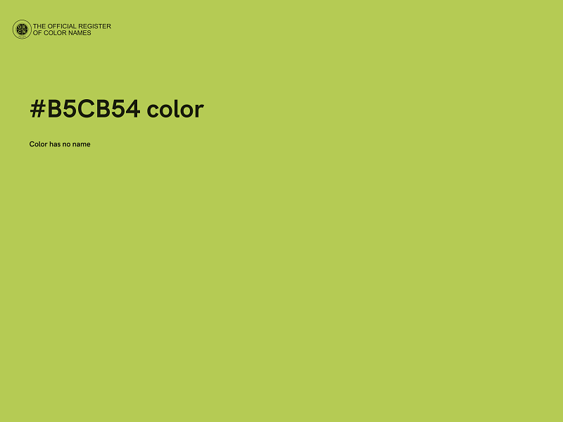 #B5CB54 color image