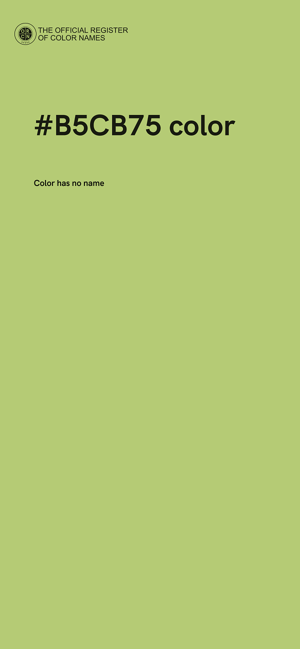 #B5CB75 color image