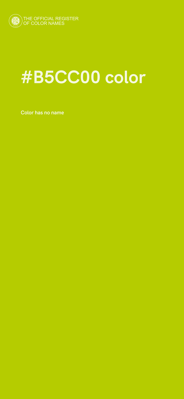 #B5CC00 color image