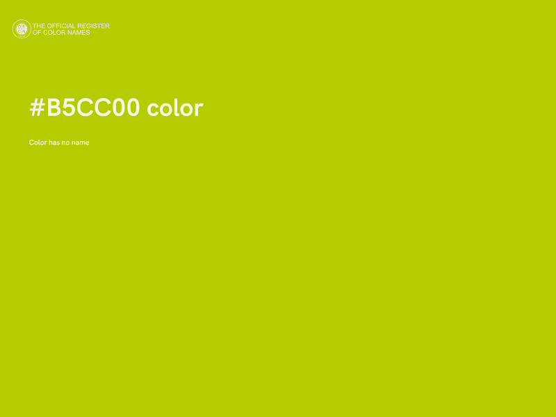 #B5CC00 color image