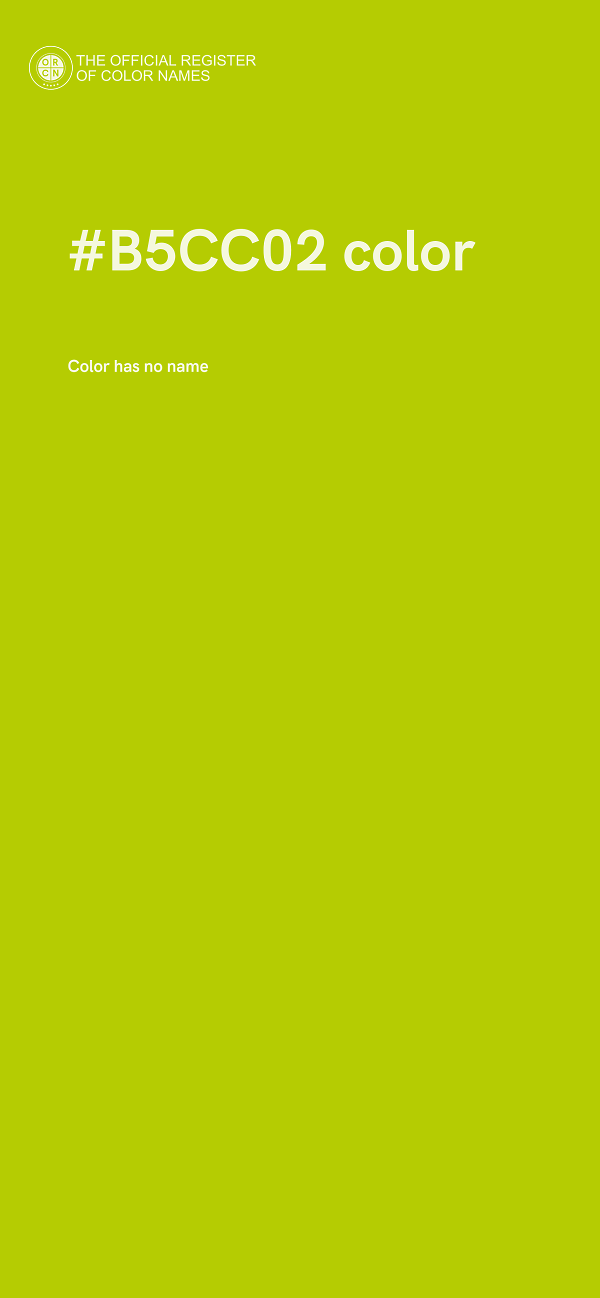 #B5CC02 color image