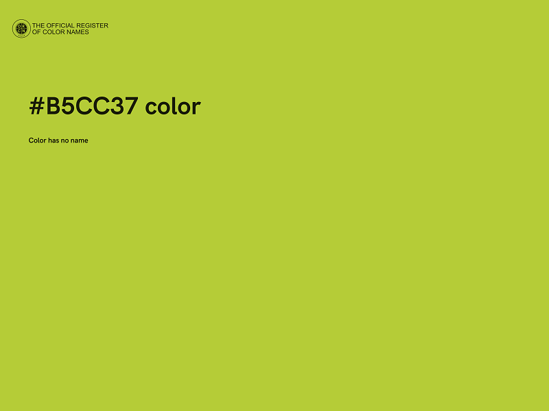 #B5CC37 color image