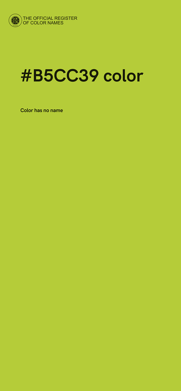 #B5CC39 color image