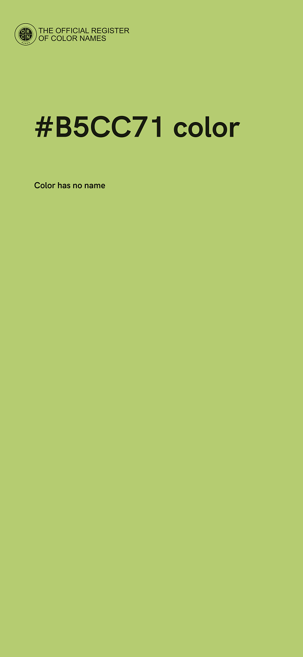 #B5CC71 color image