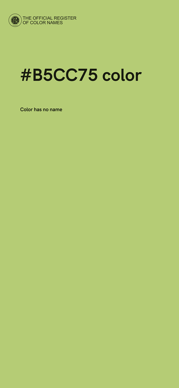#B5CC75 color image