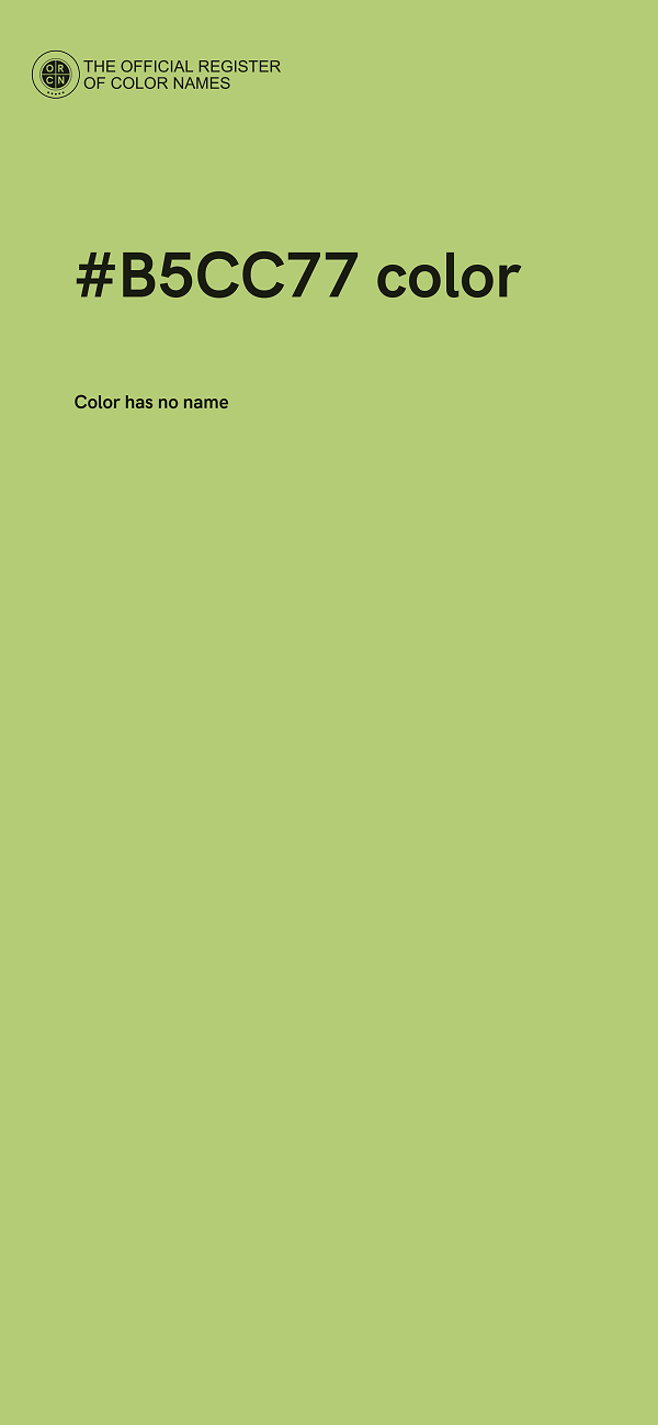 #B5CC77 color image