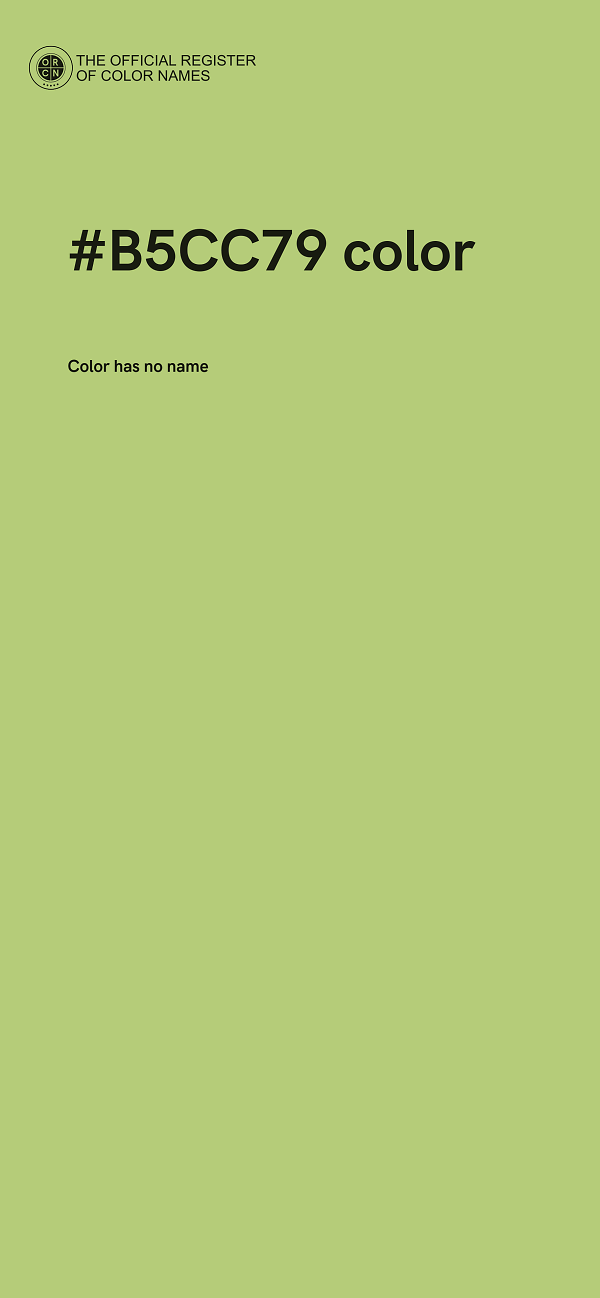 #B5CC79 color image