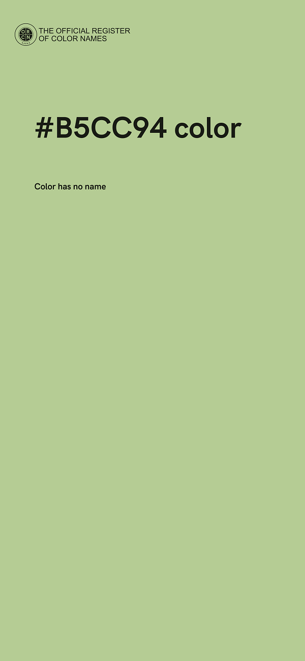 #B5CC94 color image