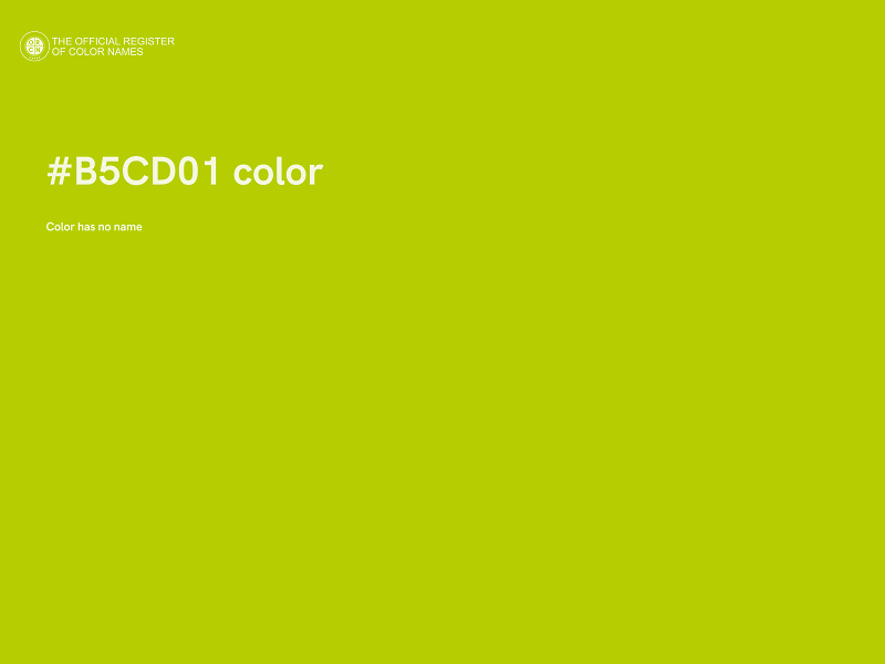 #B5CD01 color image