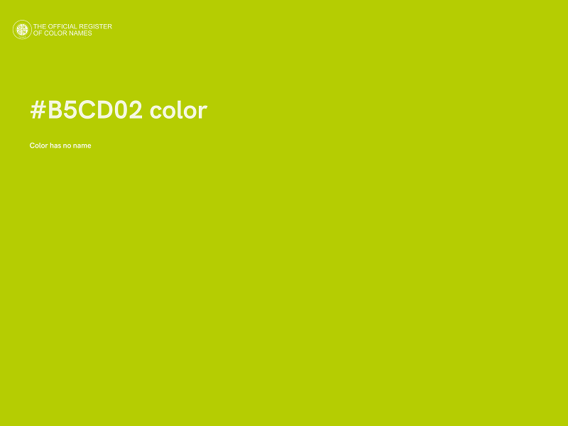 #B5CD02 color image