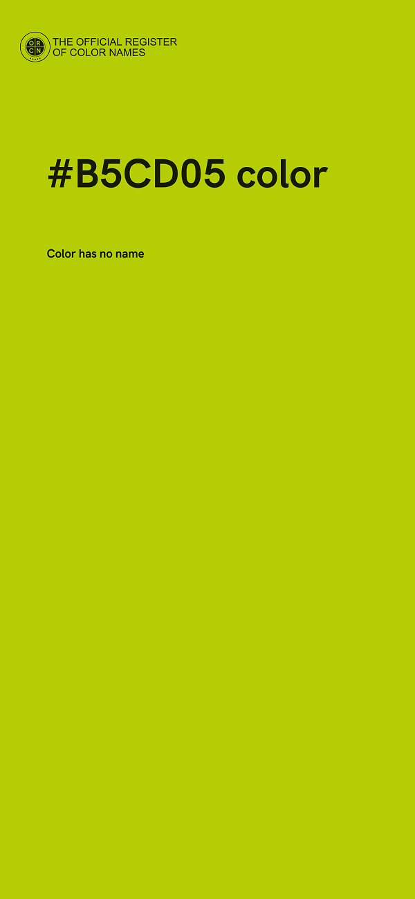 #B5CD05 color image