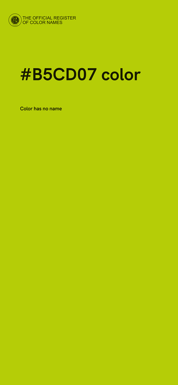#B5CD07 color image