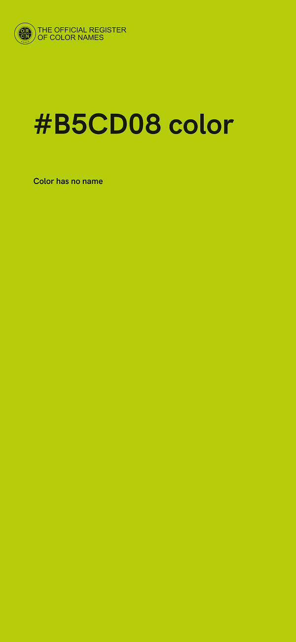 #B5CD08 color image