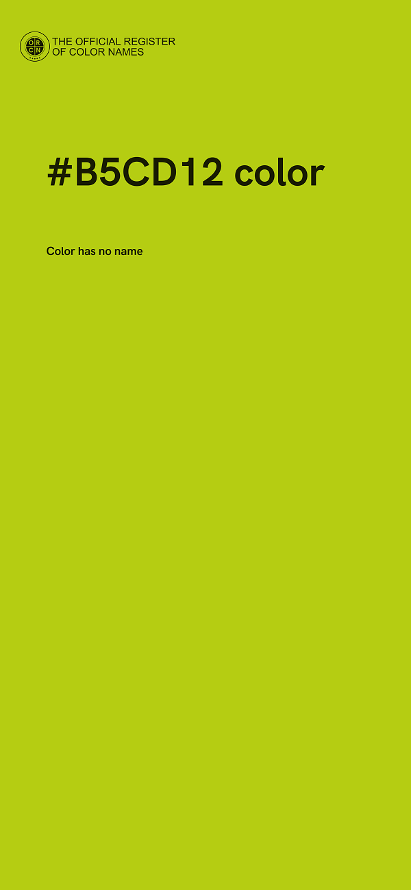 #B5CD12 color image