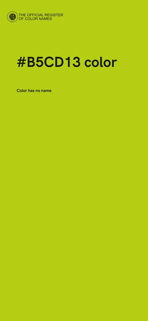 #B5CD13 color image