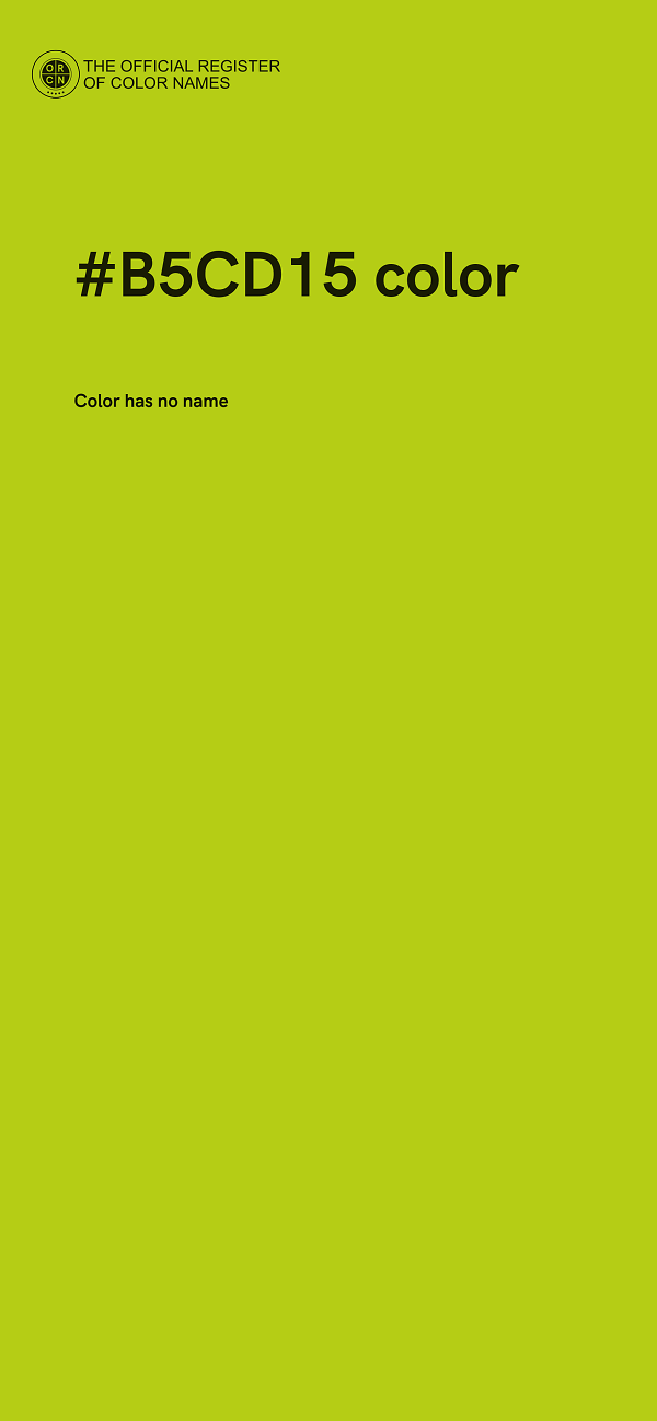 #B5CD15 color image