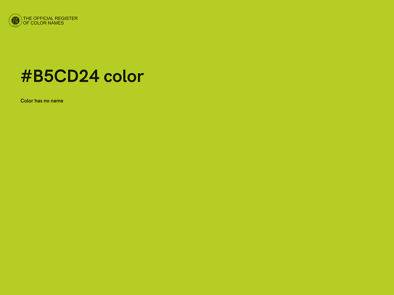 #B5CD24 color image