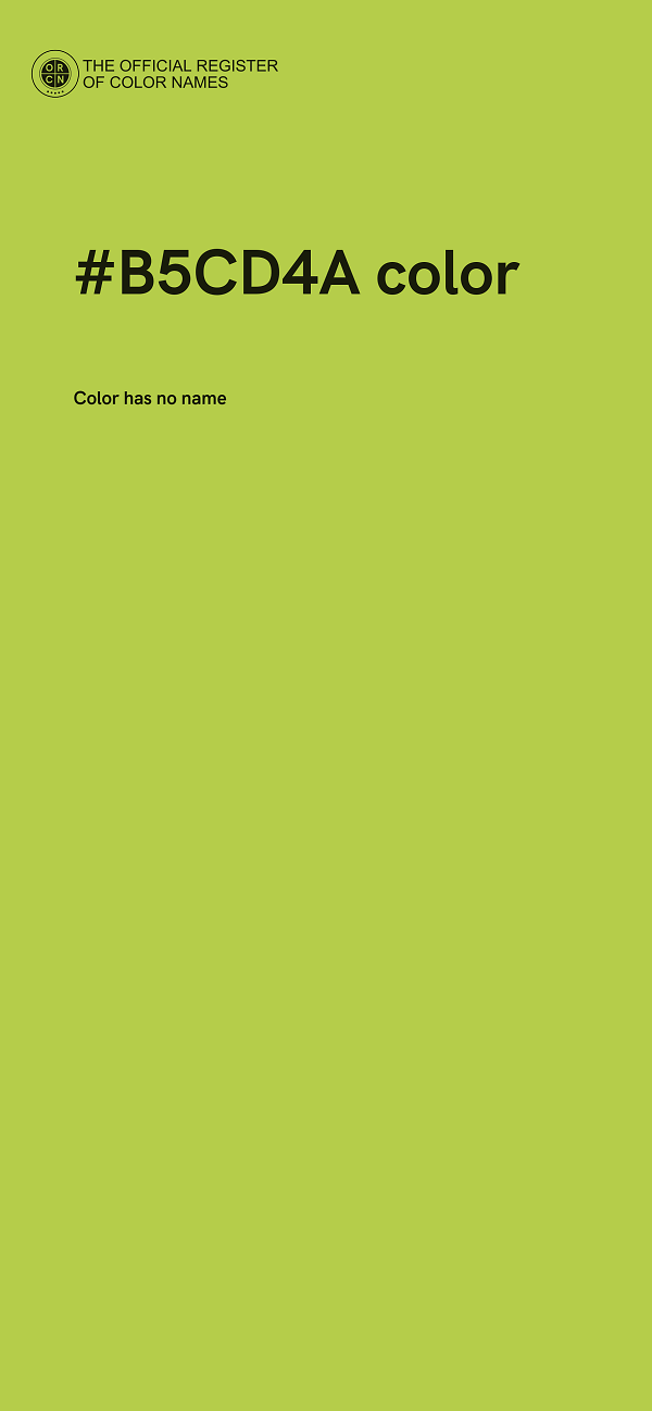 #B5CD4A color image