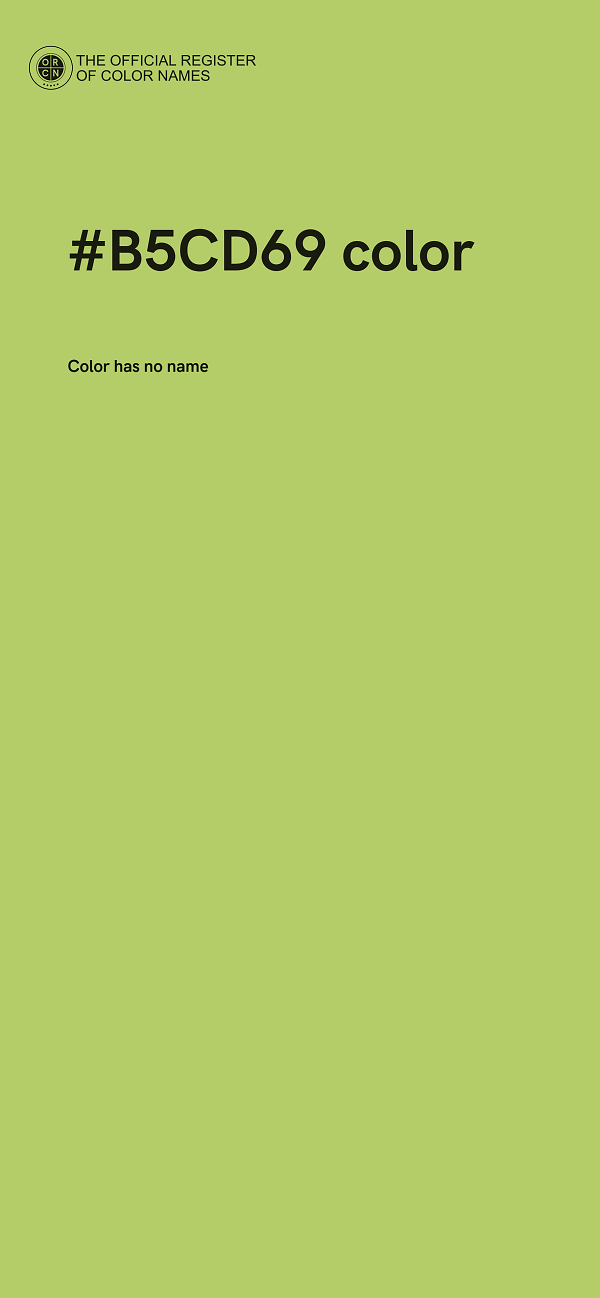 #B5CD69 color image