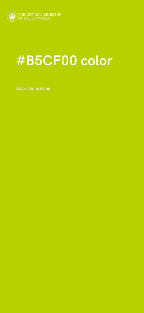 #B5CF00 color image