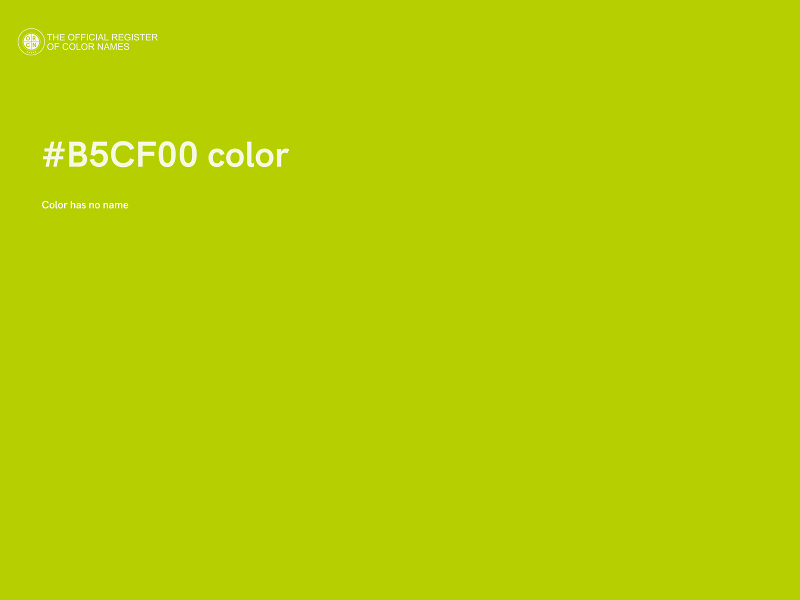 #B5CF00 color image