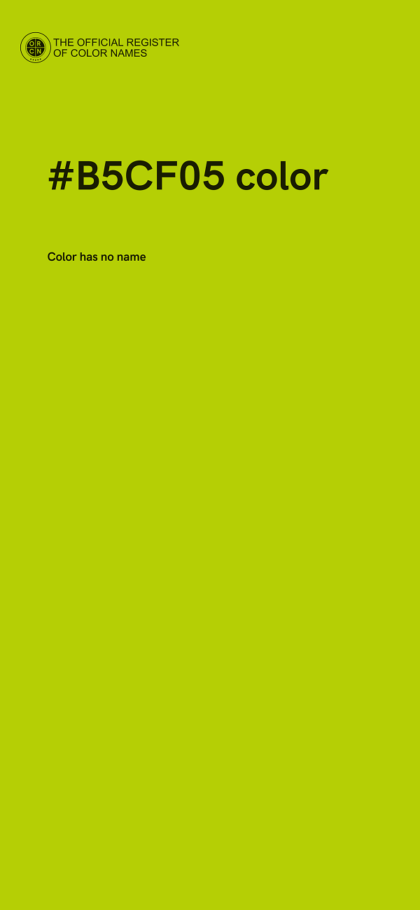 #B5CF05 color image