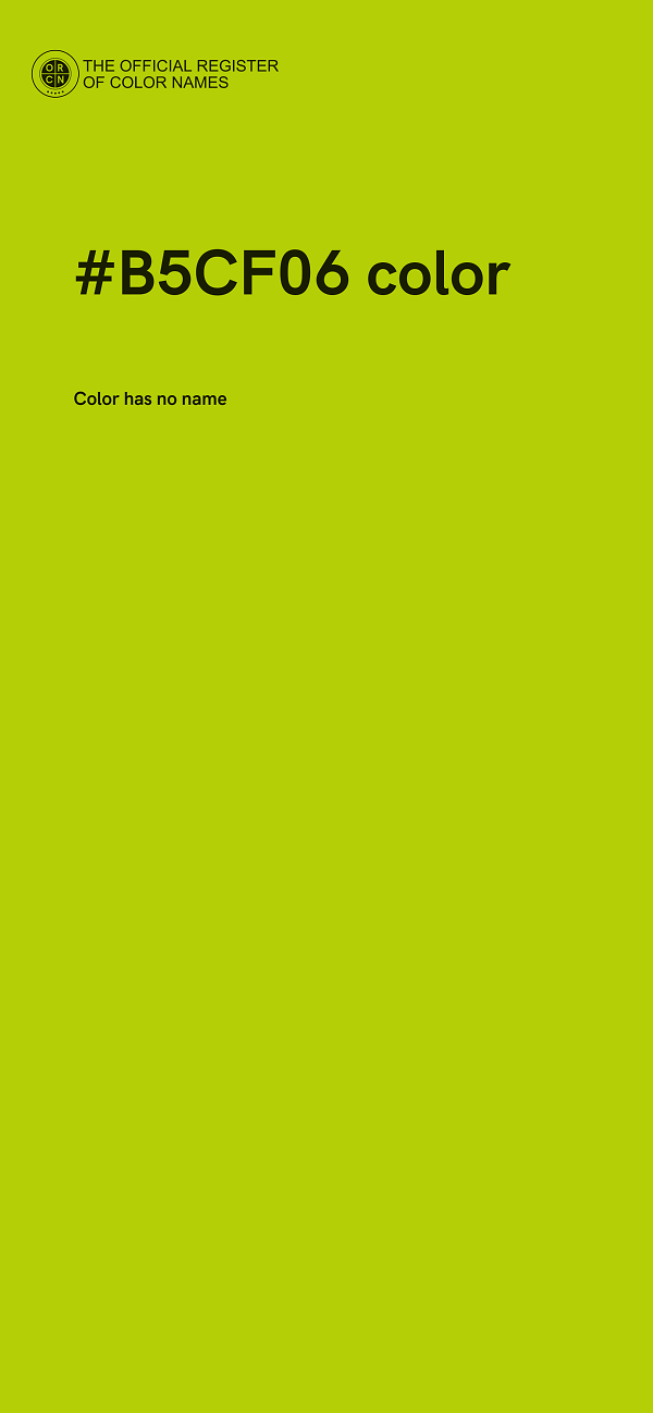 #B5CF06 color image