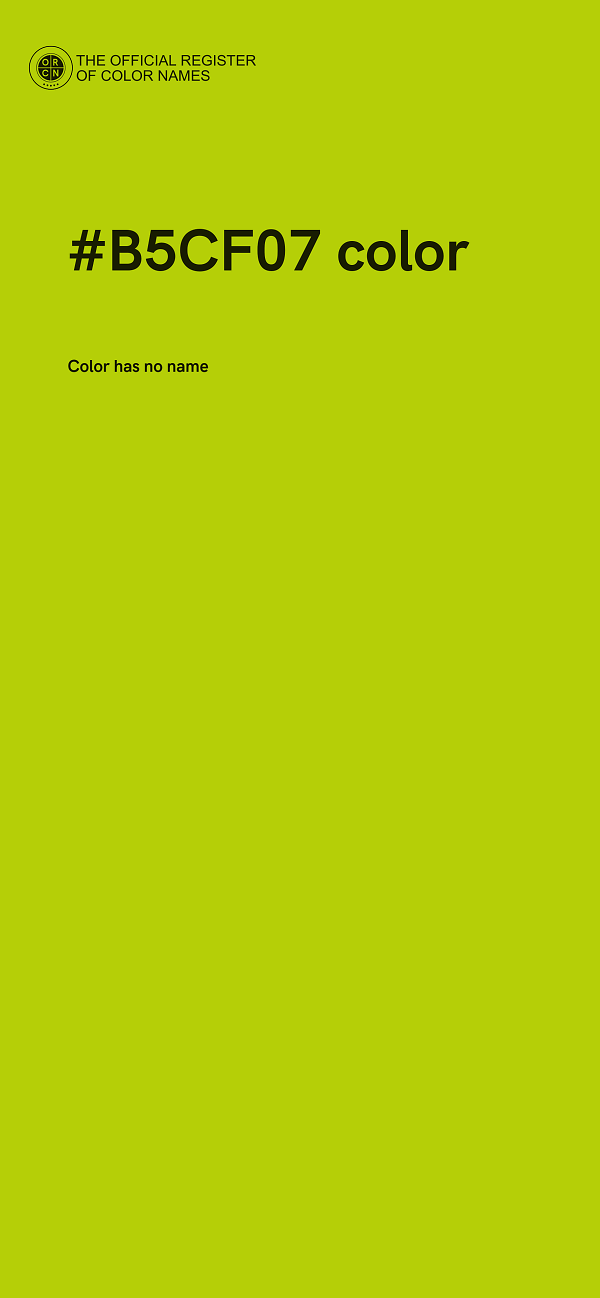 #B5CF07 color image