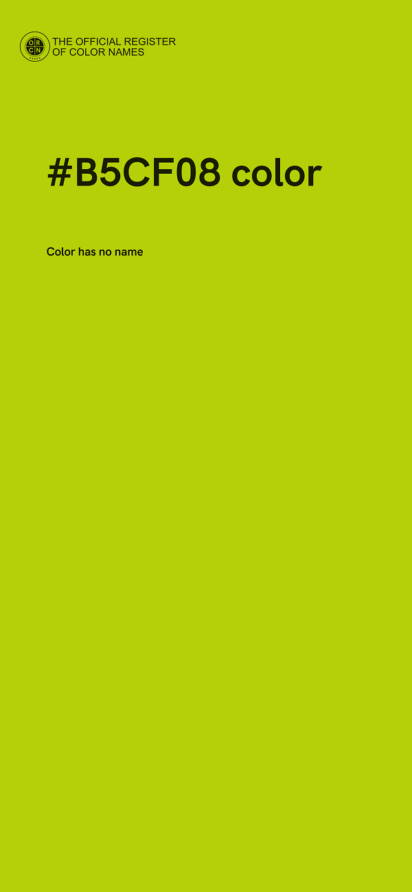 #B5CF08 color image
