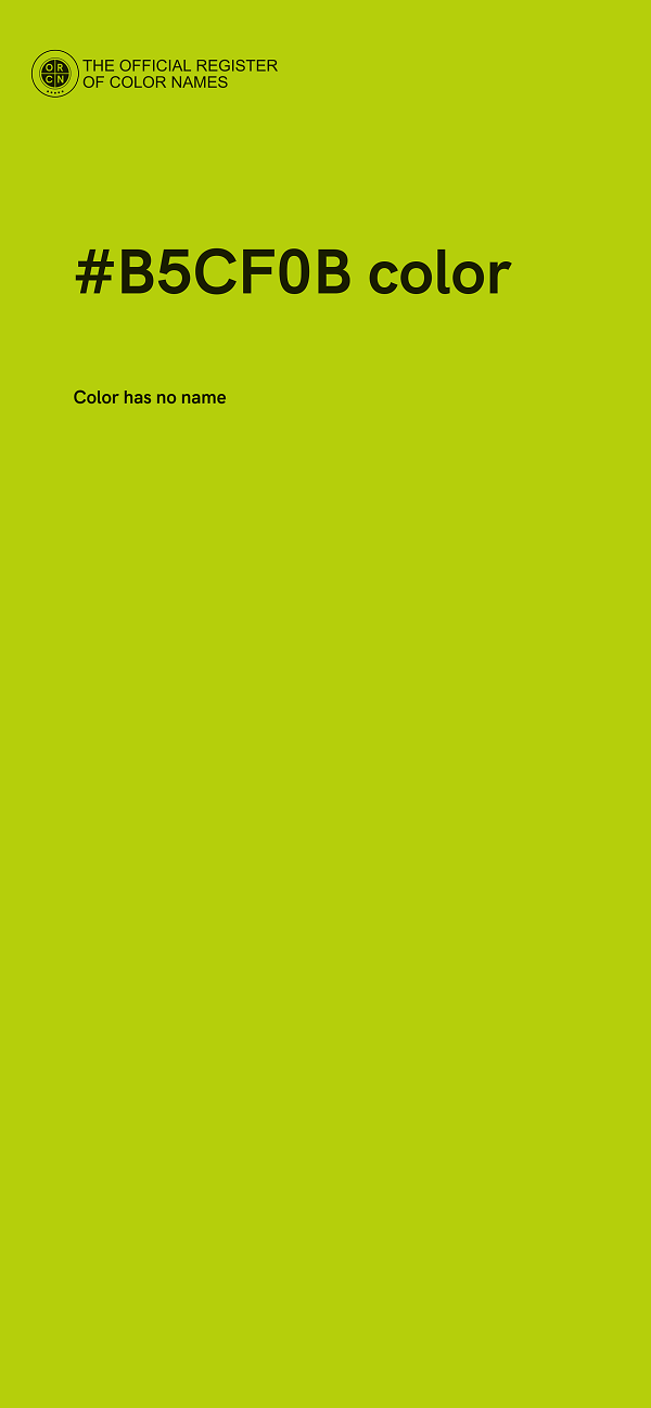 #B5CF0B color image