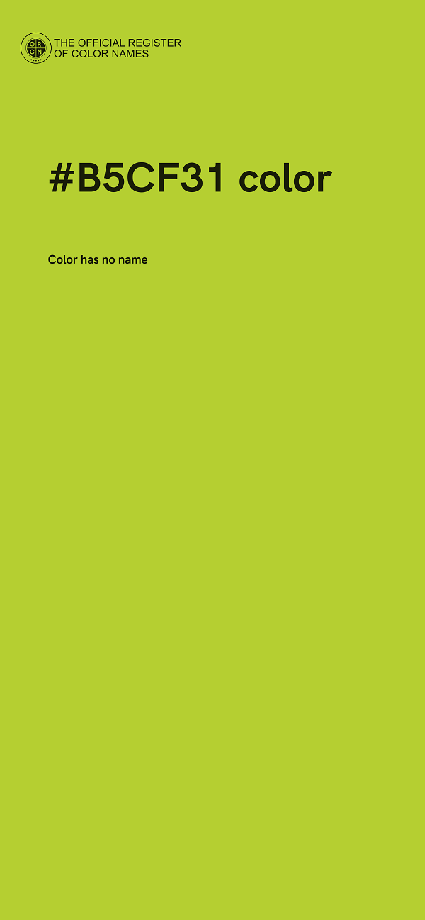 #B5CF31 color image