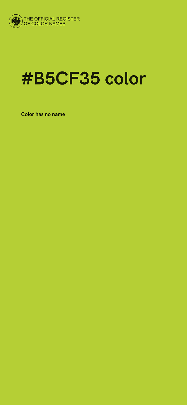 #B5CF35 color image