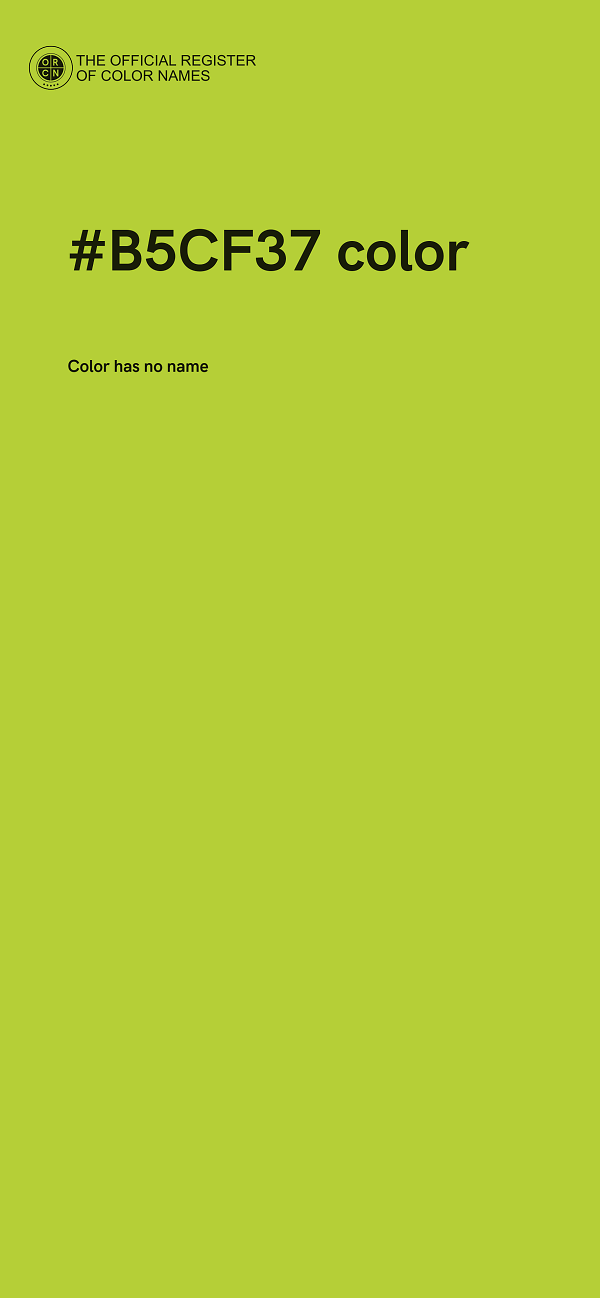 #B5CF37 color image