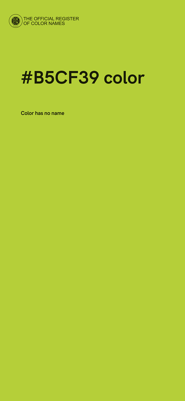 #B5CF39 color image