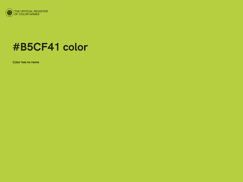 #B5CF41 color image