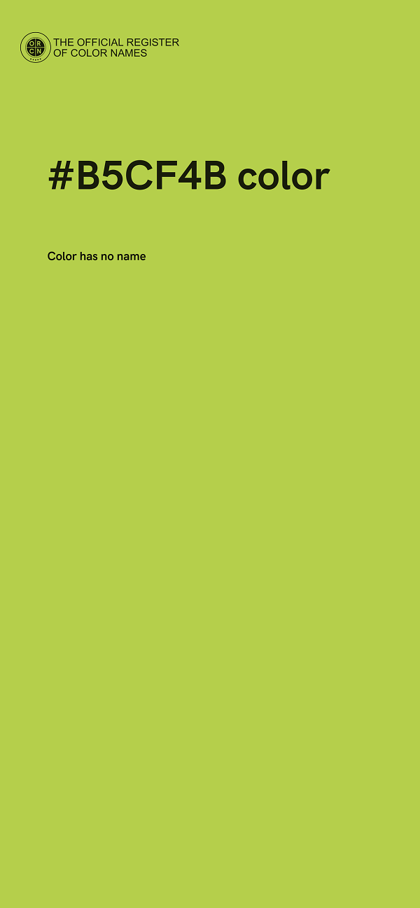 #B5CF4B color image