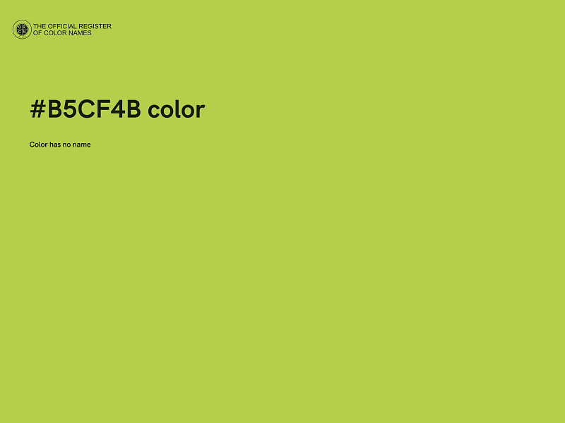 #B5CF4B color image