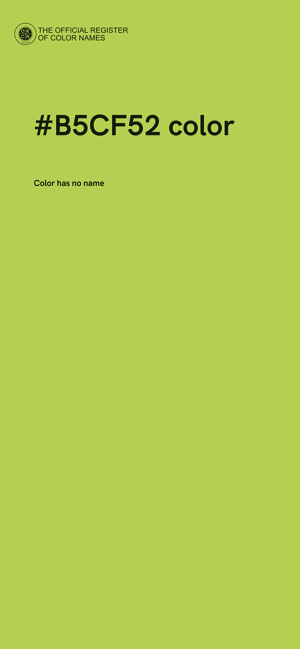 #B5CF52 color image