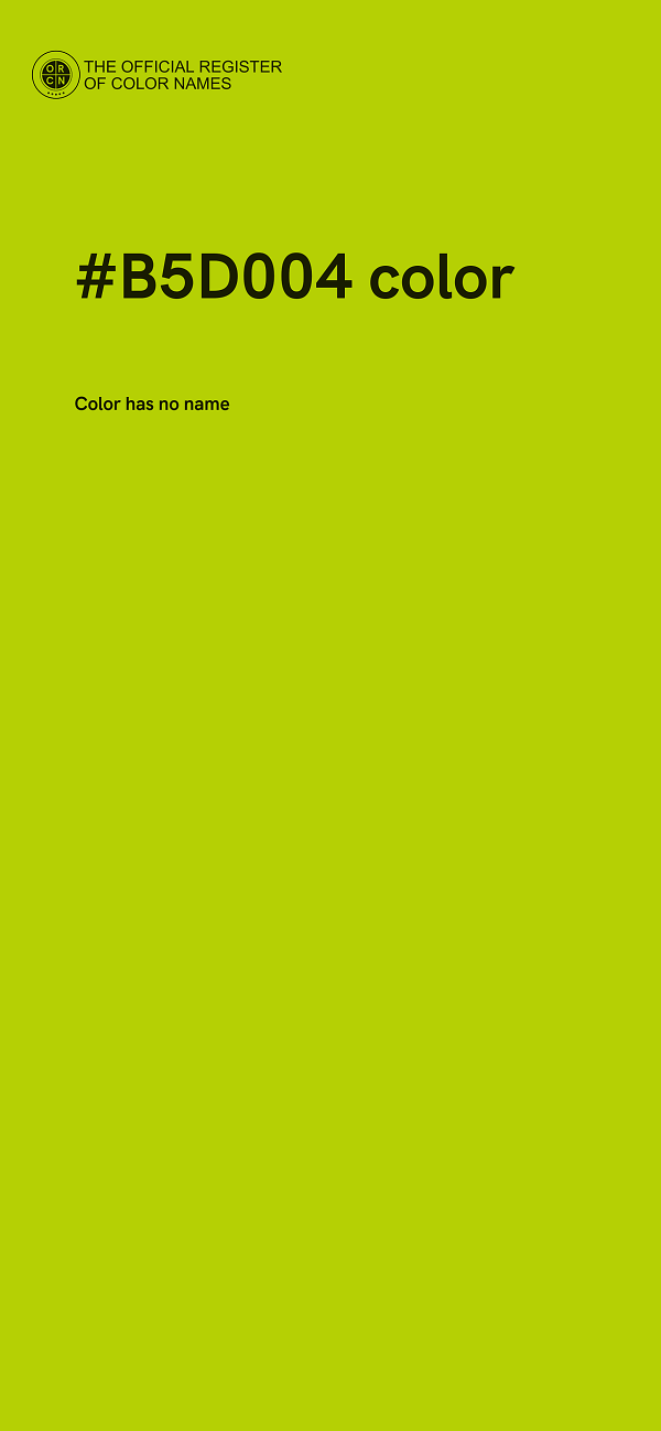 #B5D004 color image